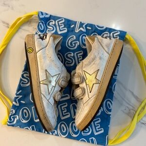 Golden Goose Silver Sneakers with gold Star